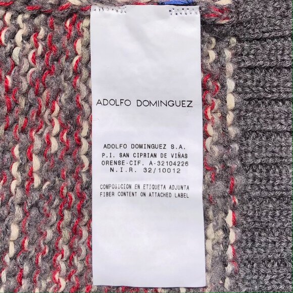 Adolfo Dominguez cardigan sweater women size P gray long sleeve open with toggle - Picture 6 of 8